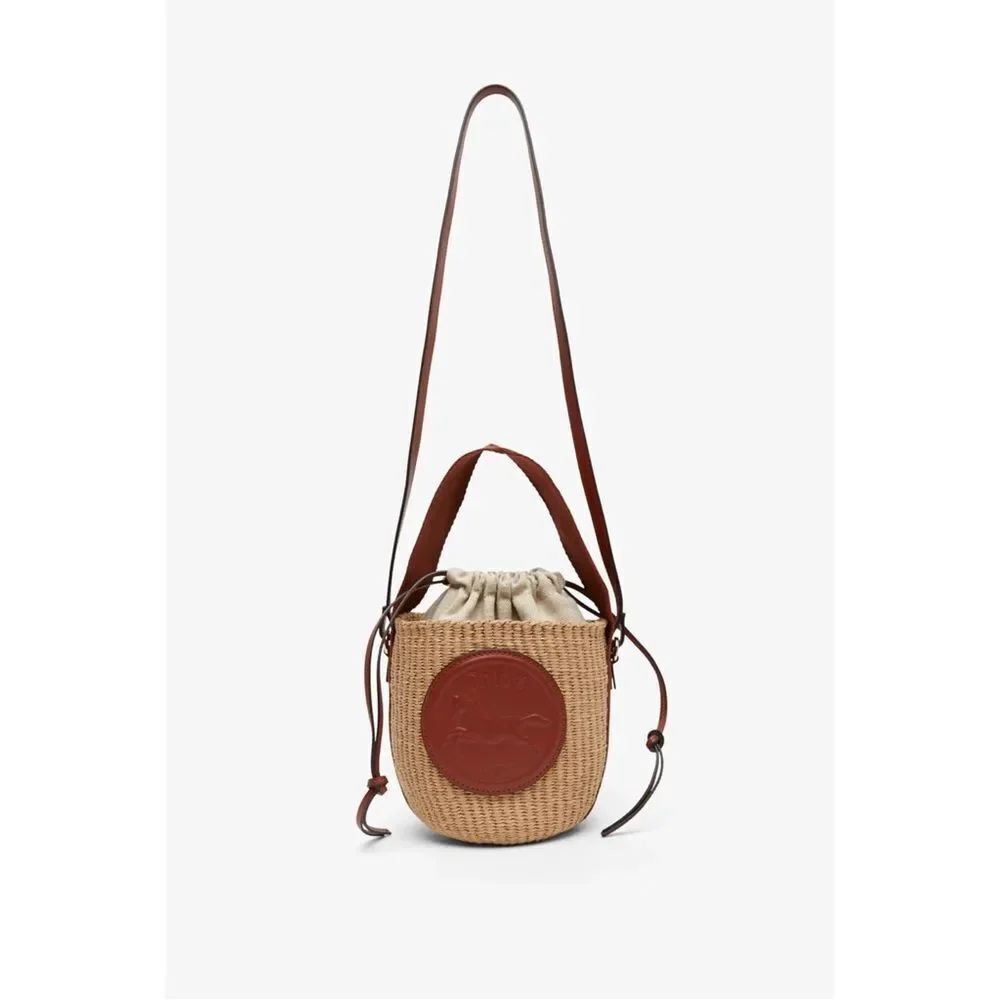 Chloe Beige Small Horse Medal Basket Bag